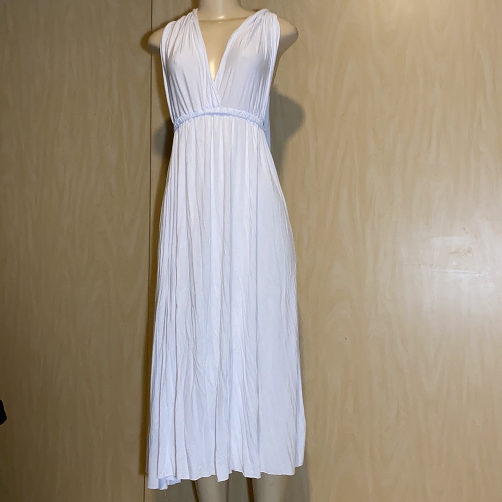ANNA - KACI WHITE LONG DRESS